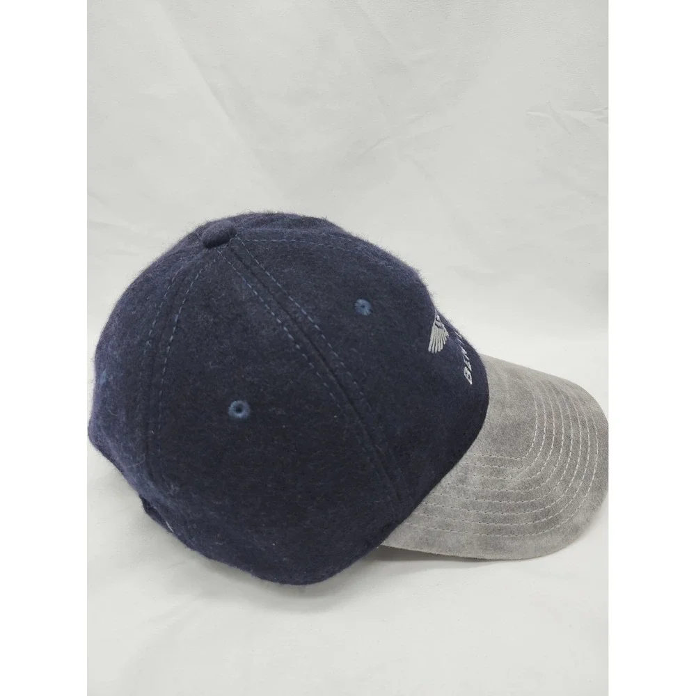 Bentley Hat Cap Strap Back Mens Black Gray Suede Brim Embroidered Logo Luxury
